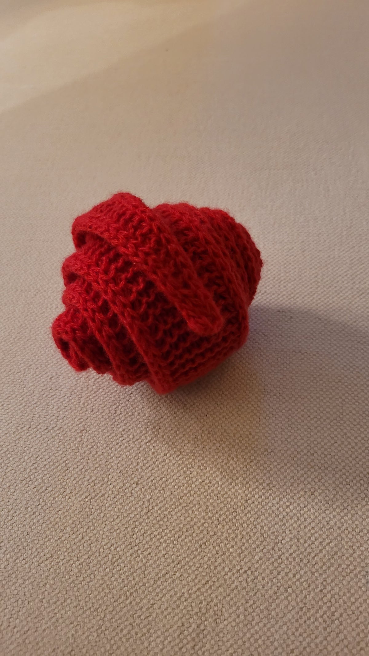 Handmade Knitted Bright Red Mini Scarf Neckwarmer Sophie Scarf Cashmere Yarn