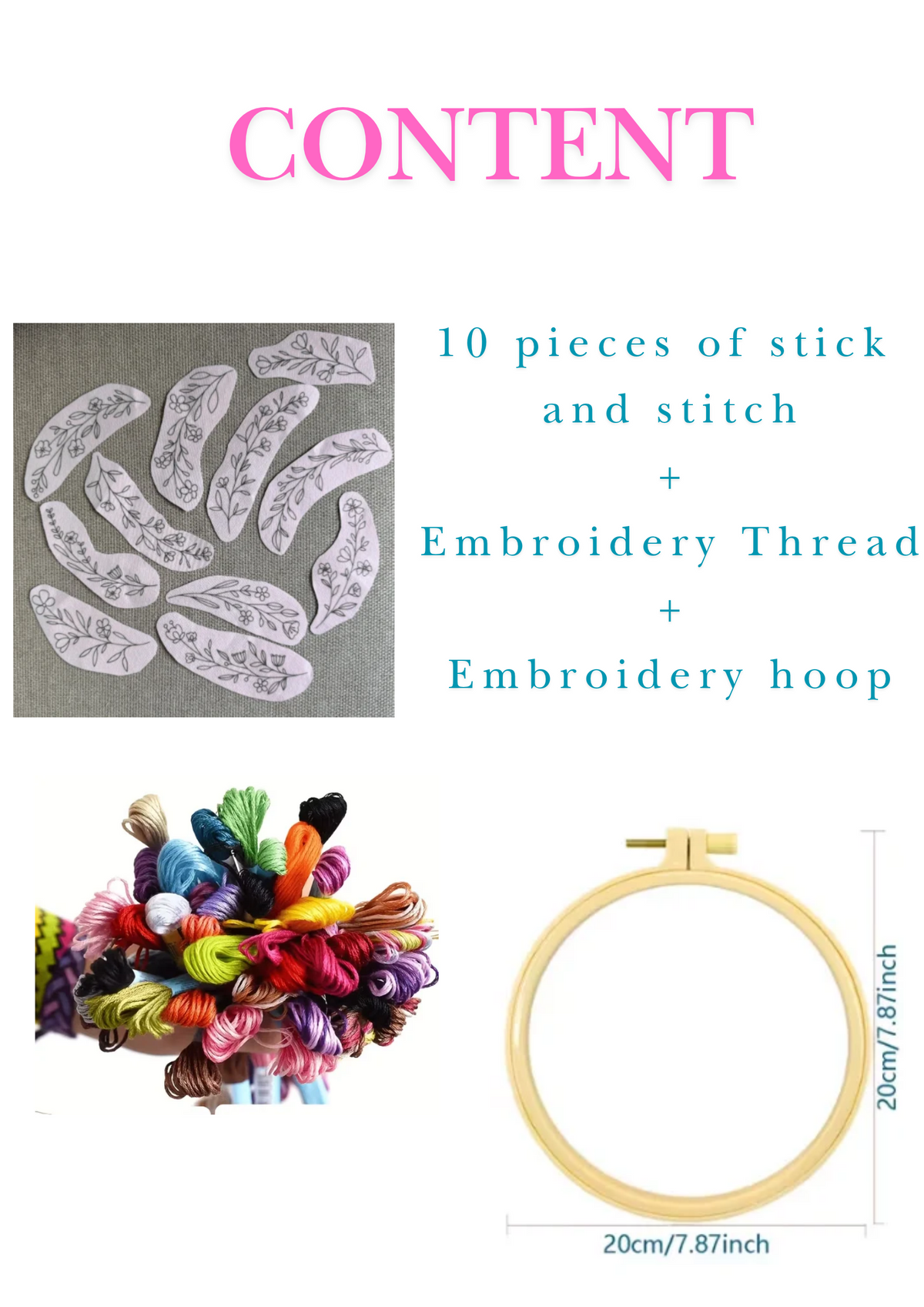Floral Stick and Stitch Embroidery Patterns | Water Soluble Transfer Designs