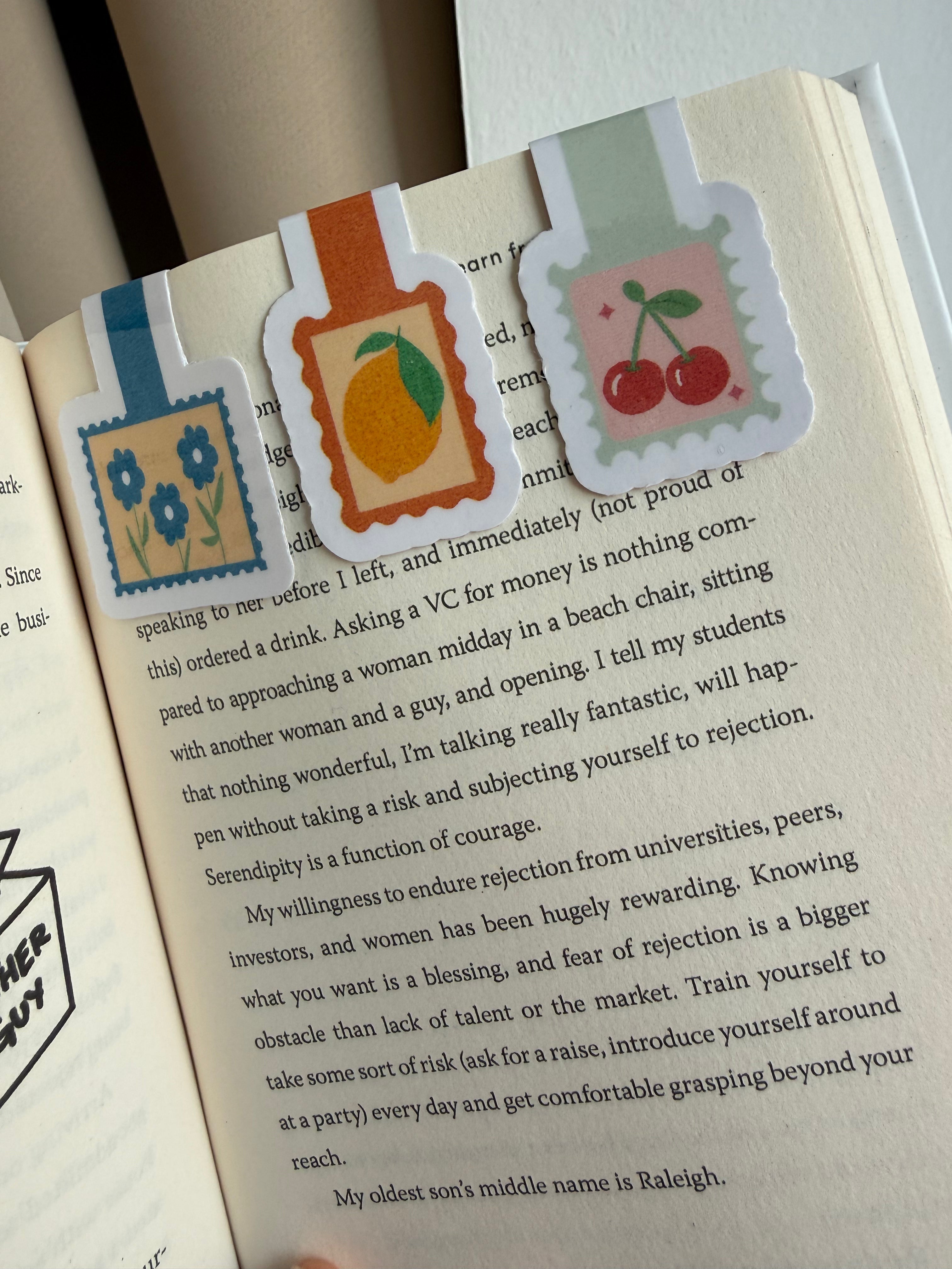 Cute Magnetic Bookmark Set of 3, Fine Art Cottagecore Page Clip, Starry Night Van Gogh Bookish Gifts, Floral Stamp