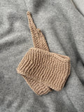 Handmade Knitted Beige Mini Scarf Neckwarmer Sophie Scarf Merino Yarn