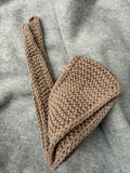Handmade Knitted Beige Mini Scarf Neckwarmer Sophie Scarf Merino Yarn