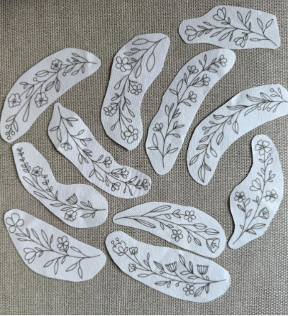 Floral Stick and Stitch Embroidery Patterns | Water Soluble Transfer Designs