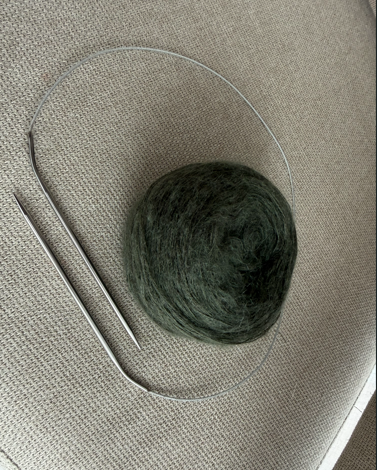 Beginner Knitting Kit – Yarn, Circular Needles, Pattern, Stickers (DIY Craft Box)
