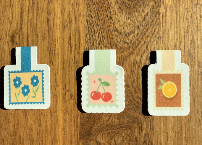 Cute Magnetic Bookmark Set of 3, Fine Art Cottagecore Page Clip, Starry Night Van Gogh Bookish Gifts, Floral Stamp